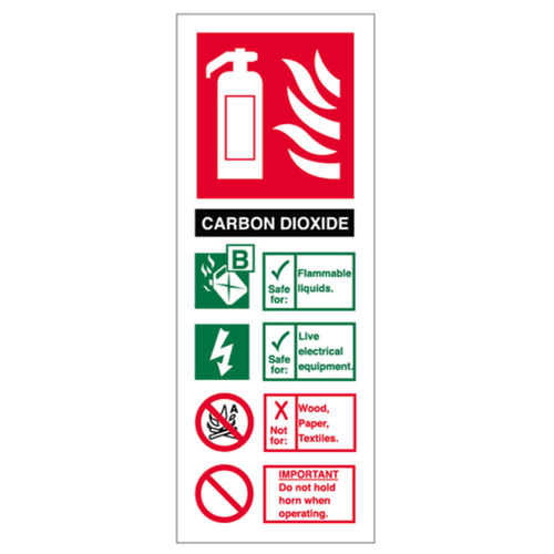 CO2 Extinguisher ID Sign (50121V)